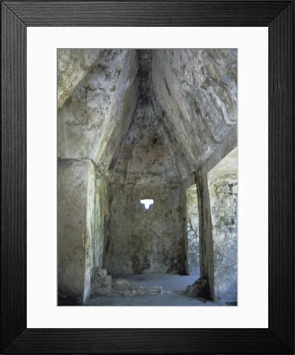 Framed Print : The Corbel arch seen in a hallway at the Palace, Palanque, Chiapas, Mexico, 1998. Creator: Unknown Framed Print : The Corbel arch seen in a hallway at the Palace, Palanque, Chiapas, Mexico, 1998. Creator: Unknown