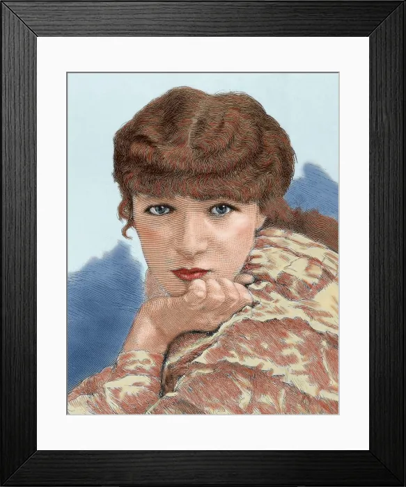 Framed Print : Sarah Bernhardt (1844-1923), French actress, 1882. Creator: Carretero Framed Print : Sarah Bernhardt (1844-1923), French actress, 1882. Creator: Carretero