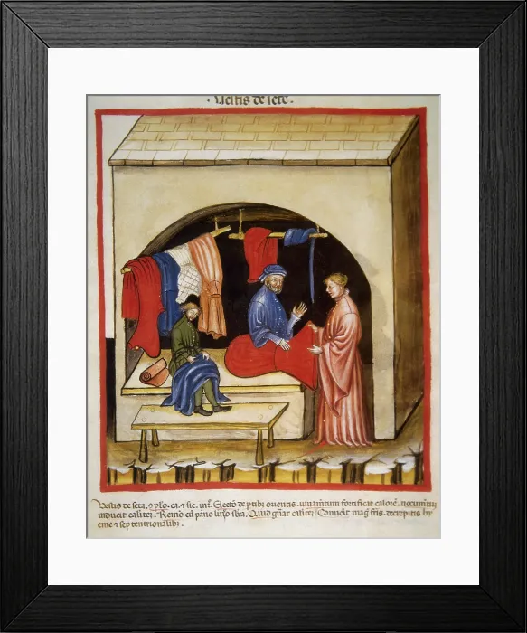 Framed Print : Silk clothing, 14th century. Creator: Unknown Framed Print : Silk clothing, 14th century. Creator: Unknown