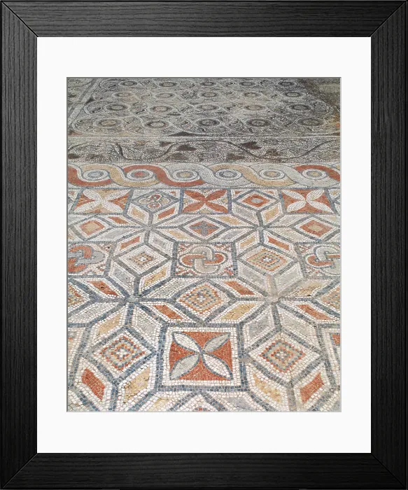 Framed Print : Roman mosaics on the floor, Terrace Houses, Ephesus, Anatolia, Turkey, Roman (1999). Creator: Unknown Framed Print : Roman mosaics on the floor, Terrace Houses, Ephesus, Anatolia, Turkey, Roman (1999). Creator: Unknown