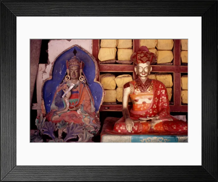 Framed Print : Sculptures and books, Buddhist monastery, Ladakh, India, 1988. Creator: Amanda Waite Framed Print : Sculptures and books, Buddhist monastery, Ladakh, India, 1988. Creator: Amanda Waite