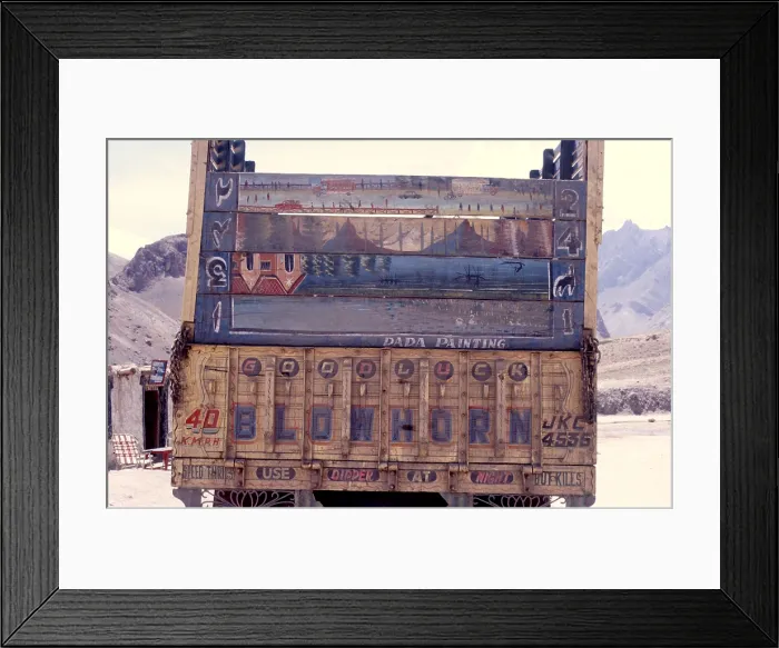 Framed Print : Dada Painting on the back of a truck, Ladakh, India, 1988. Creator: Amanda Waite. Dada Painting on the back of a truck, Ladakh, India, 1988. Creator: Amanda Waite Framed Print : Dada Painting on the back of a truck, Ladakh, India, 1988. Creator: Amanda Waite. Dada Painting on the back of a truck, Ladakh, India, 1988. Creator: Amanda Waite