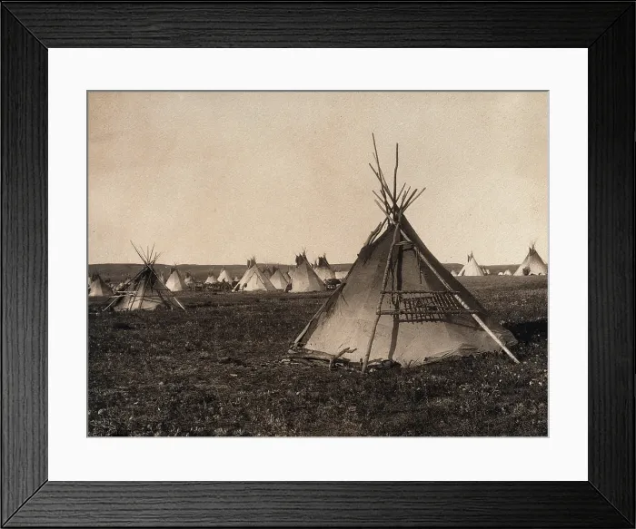 Framed Print : Plains Indian tipi, North America, 1900. Creator: Edward Sheriff Curtis