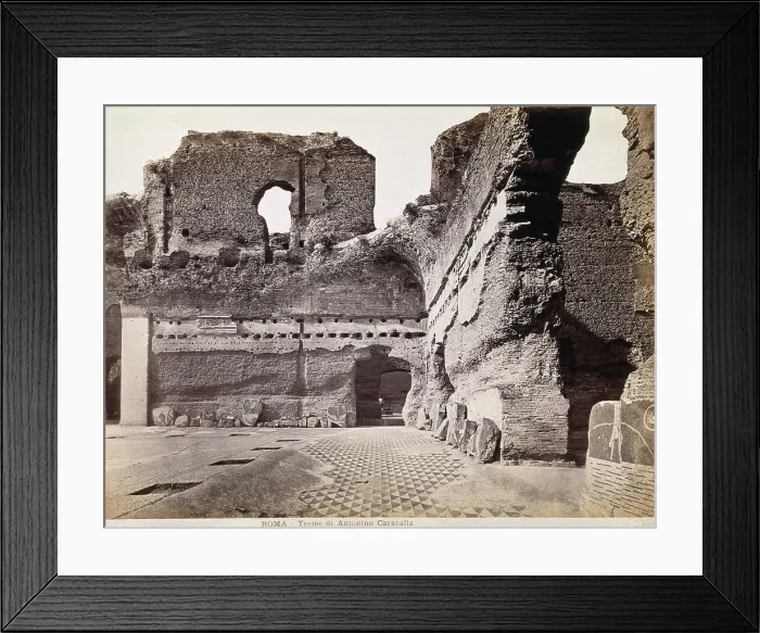 Framed Print : Partly ruined Roman baths of Antoninus Caracalla, c1880s. Creator: Unknown Framed Print : Partly ruined Roman baths of Antoninus Caracalla, c1880s. Creator: Unknown