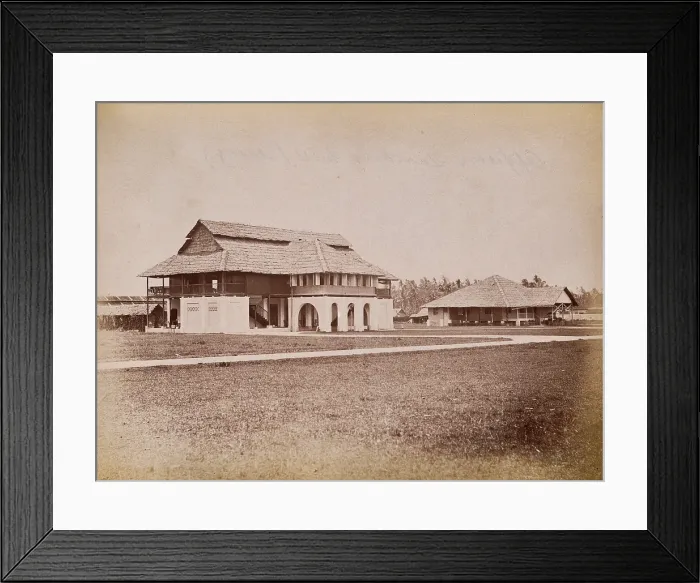 Framed Print : Malaya: the officers mess and major's quarters on Penang Island, 1880