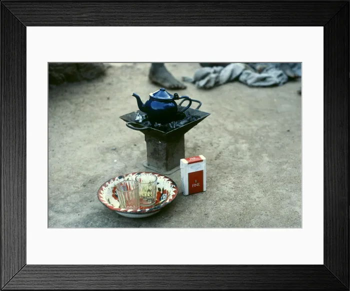 Framed Print : Making tea, Mali, 1990. Creator: Amanda Waite Framed Print : Making tea, Mali, 1990. Creator: Amanda Waite