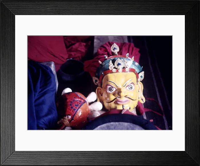 Framed Print : Tibetan Buddhist mask, Ladakh, India, 1988. Creator: Amanda Waite Framed Print : Tibetan Buddhist mask, Ladakh, India, 1988. Creator: Amanda Waite