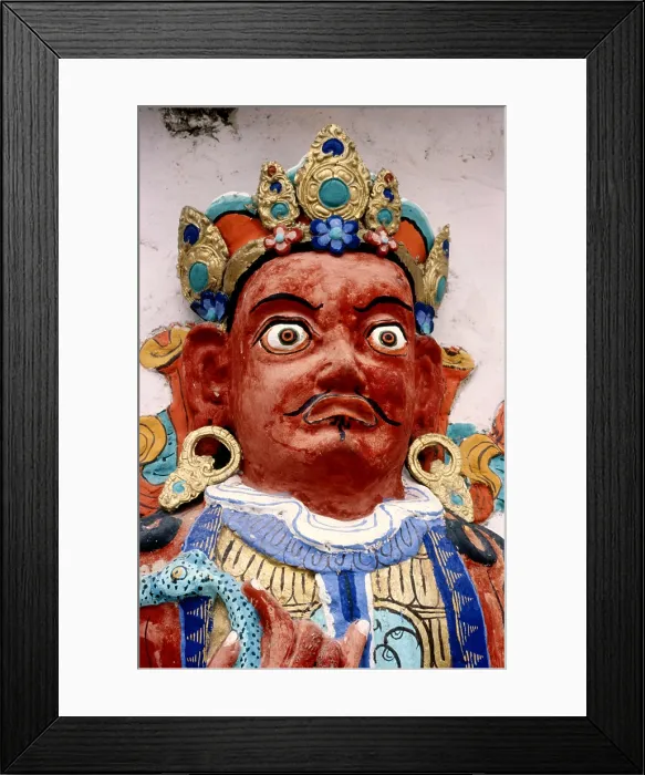 Framed Print : Painted relief of a deity, monastery, Ladakh, India, 1988. Creator: Amanda Waite Framed Print : Painted relief of a deity, monastery, Ladakh, India, 1988. Creator: Amanda Waite