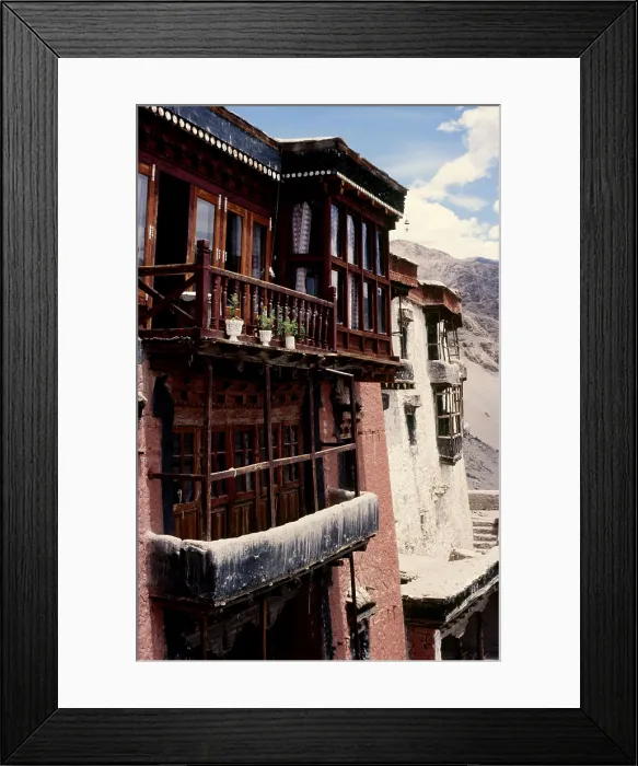 Framed Print : Balconies, Ladakh, India, 1988. Creator: Amanda Waite Framed Print : Balconies, Ladakh, India, 1988. Creator: Amanda Waite