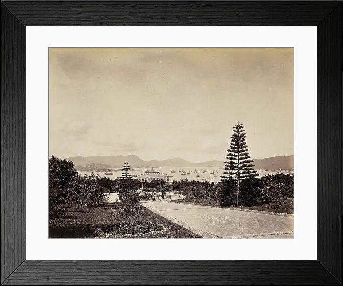 Framed Print : Botanical Gardens, Hong Kong, looking north to the harbour, c1873. Creator: William Pryor Floyd Framed Print : Botanical Gardens, Hong Kong, looking north to the harbour, c1873. Creator: William Pryor Floyd