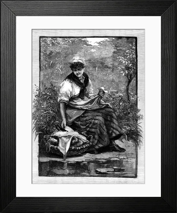 Framed Print : Dinner Time: Waiting for the Reapers, 1881. Creator: William James Palmer Framed Print : Dinner Time: Waiting for the Reapers, 1881. Creator: William James Palmer