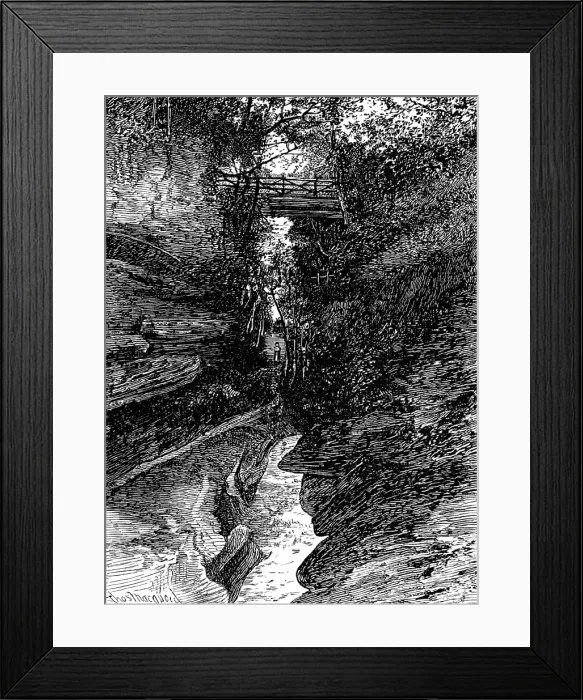 Framed Print : Sketches in Nidderdale, Yorkshire: Gorge of How Stean Beck, 1883. Creator: Unknown Framed Print : Sketches in Nidderdale, Yorkshire: Gorge of How Stean Beck, 1883. Creator: Unknown