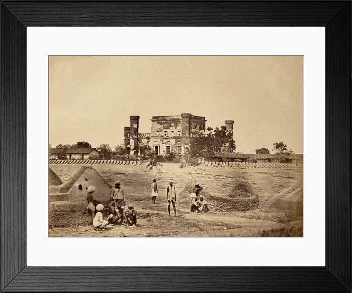 Framed Print : Lucknow, India: the military mess house surrounded by fortifications after the Indian... c1858. Creator: Felice Beato Framed Print : Lucknow, India: the military mess house surrounded by fortifications after the Indian... c1858. Creator: Felice Beato