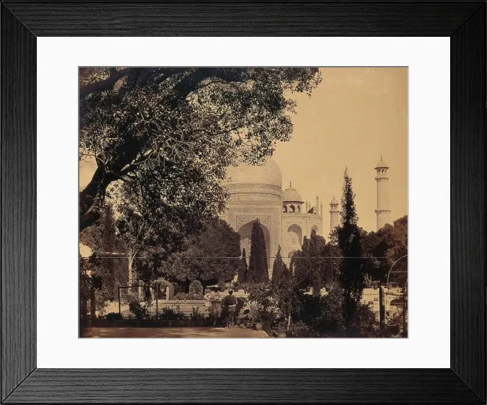 Framed Print : The Taj Mahal, Agra, India; gardens in the foreground, c1858. Creator: Felice Beato Framed Print : The Taj Mahal, Agra, India; gardens in the foreground, c1858. Creator: Felice Beato