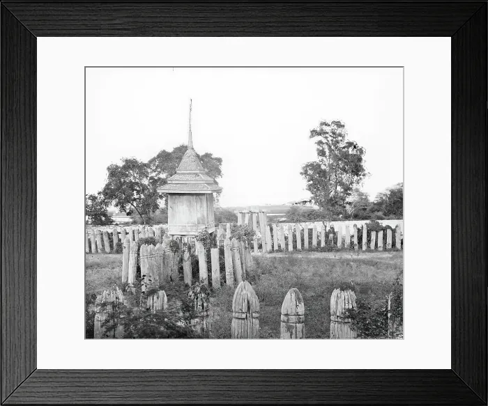 Framed Print : Ayutthaya, Siam (Thailand): the elephant corral, 1865-1866. Creator: John Thomson Framed Print : Ayutthaya, Siam (Thailand): the elephant corral, 1865-1866. Creator: John Thomson