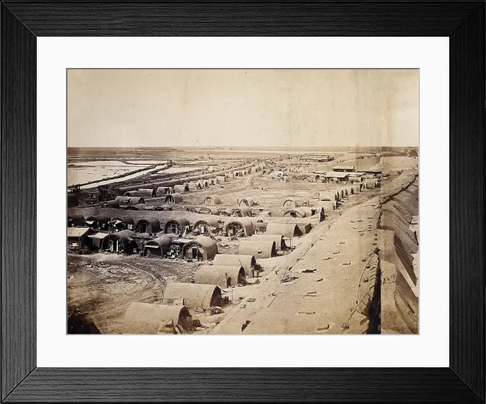 Framed Print : Taku, China: South Taku Fort encampment during the Second China War, 1859. Creator: Felice Beato Framed Print : Taku, China: South Taku Fort encampment during the Second China War, 1859. Creator: Felice Beato