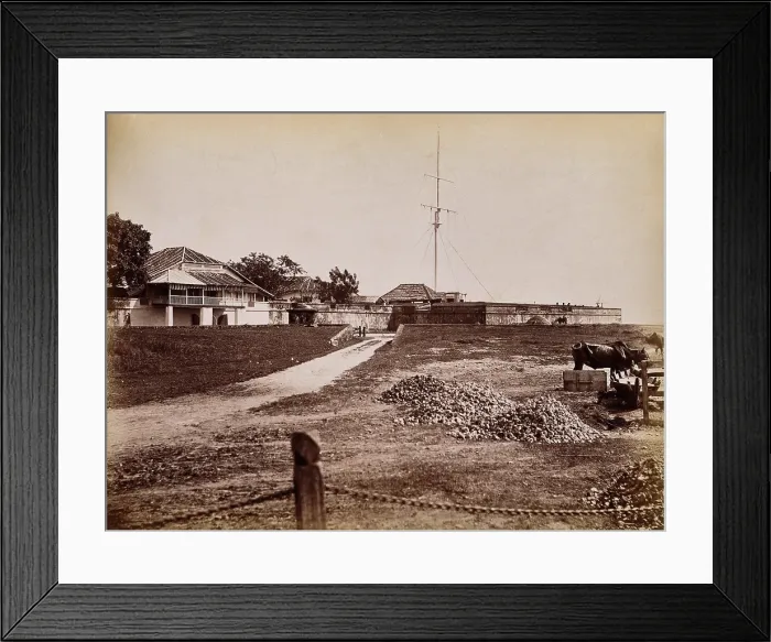 Framed Print : Malaya: Fort Cornwallis on Penang Island, 1881. Creator: John Edmund Taylor Framed Print : Malaya: Fort Cornwallis on Penang Island, 1881. Creator: John Edmund Taylor