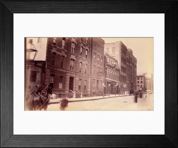 Framed Print : Bellevue Hospital, New York City: the street with nurses entrance... 1885-1898 Framed Print : Bellevue Hospital, New York City: the street with nurses entrance... 1885-1898