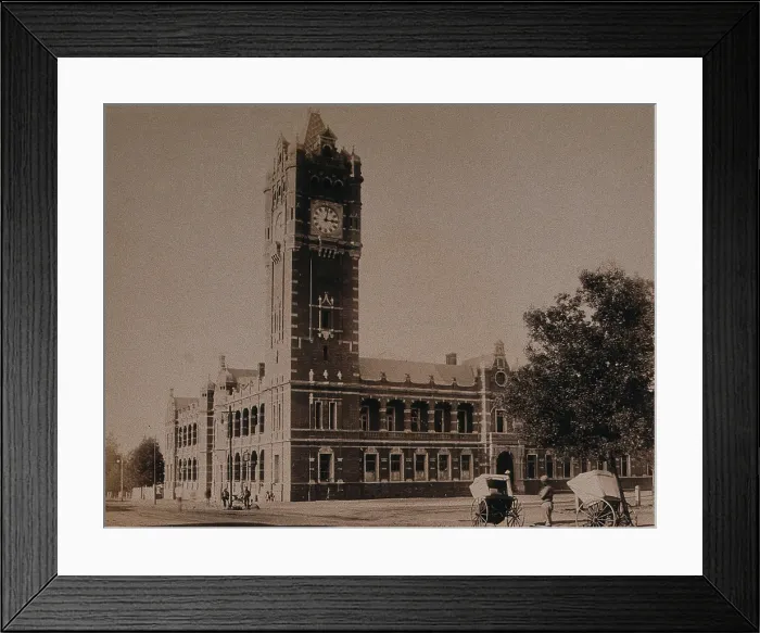 Framed Print : South Africa: the Clock Tower at Maritzburg, 1896. Creator: Unknown Framed Print : South Africa: the Clock Tower at Maritzburg, 1896. Creator: Unknown