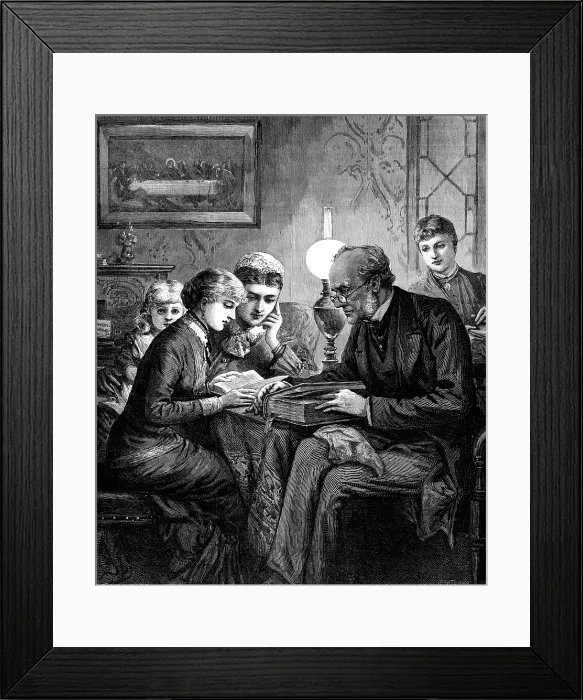 Framed Print : The End of the Year: Striking Twelve, 1881. Creator: R&E Taylor