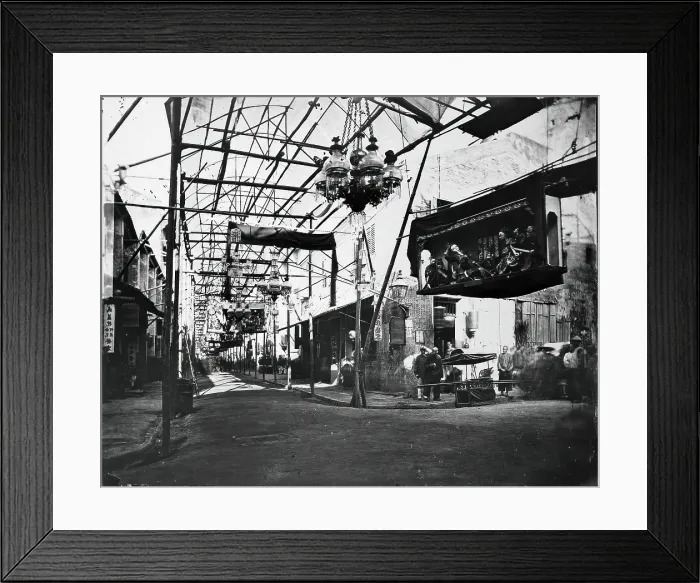 Framed Print : Bonham Strand, Hong Kong, 1981 (from a negative of 1869). Creator: John Thomson Framed Print : Bonham Strand, Hong Kong, 1981 (from a negative of 1869). Creator: John Thomson
