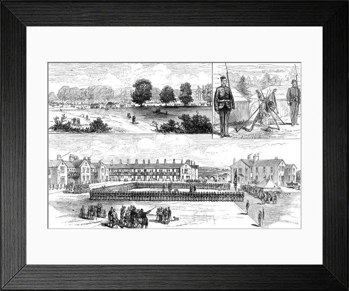Framed Print : Presentation of Colours to 3rd Battalion Royal Scots Regiment by the Marchioness of Lothian, 1883. Creator: Unknown Framed Print : Presentation of Colours to 3rd Battalion Royal Scots Regiment by the Marchioness of Lothian, 1883. Creator: Unknown