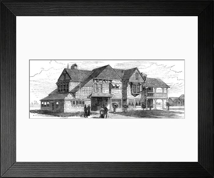 Framed Print : House at Long Branch, New Jersey, where President Garfield died on Monday last, 1881. Creator: Unknown Framed Print : House at Long Branch, New Jersey, where President Garfield died on Monday last, 1881. Creator: Unknown