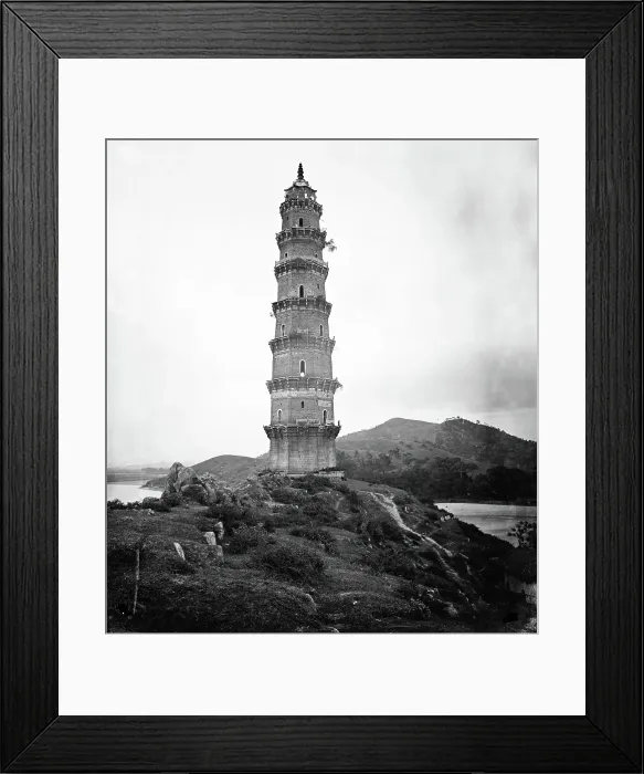 Framed Print : Chaozhou, Guangdong (Kwangtung) province, China: Phoenix pagoda, 1870. Creator: John Thomson Framed Print : Chaozhou, Guangdong (Kwangtung) province, China: Phoenix pagoda, 1870. Creator: John Thomson
