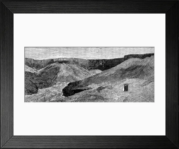 Framed Print : Sketches in Egypt: the Ruins of Thebes - Valley of the Tombs of the Kings, 1883. Creator: Unknown Framed Print : Sketches in Egypt: the Ruins of Thebes - Valley of the Tombs of the Kings, 1883. Creator: Unknown