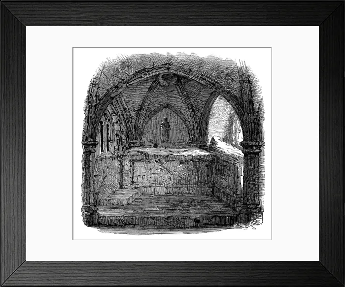 Framed Print : Chapel in the Hermitage, Warkworth, 1881. Creator: Unknown Framed Print : Chapel in the Hermitage, Warkworth, 1881. Creator: Unknown