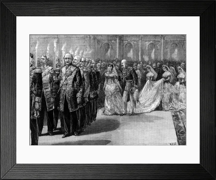 Framed Print : Marriage Festivities at Berlin: Fackel-Tanz, or torch dance at the Royal Wedding... 1881. Creator: William Heysham Overend Framed Print : Marriage Festivities at Berlin: Fackel-Tanz, or torch dance at the Royal Wedding... 1881. Creator: William Heysham Overend