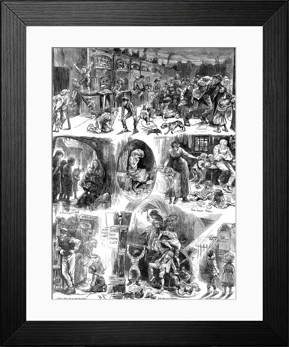 Framed Print : A Day in Town, 1883. Creator: Unknown Framed Print : A Day in Town, 1883. Creator: Unknown