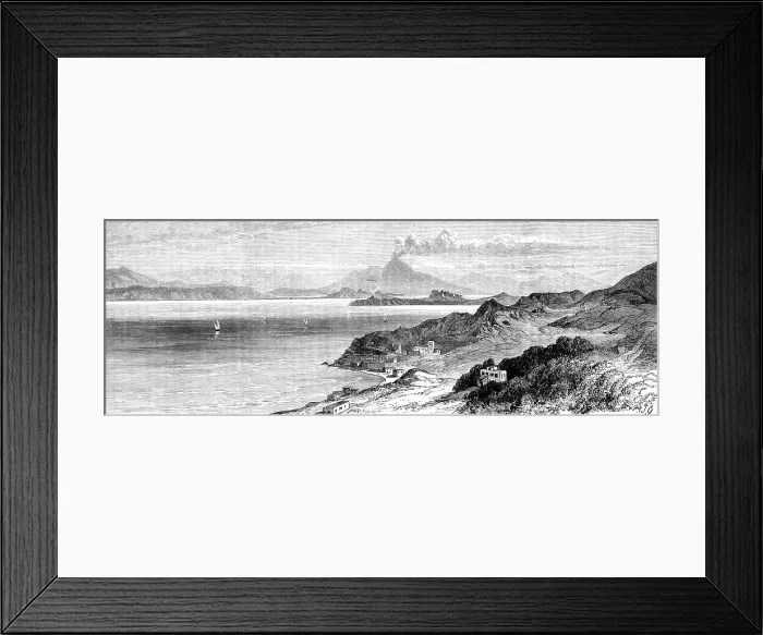 Framed Print : The earthquake in the Island of Ischia: view from the garden of the Gran Sentinella, 1881. Creator: Unknown Framed Print : The earthquake in the Island of Ischia: view from the garden of the Gran Sentinella, 1881. Creator: Unknown