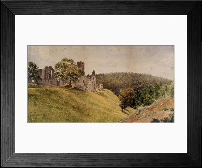Framed Print : Kildrummy Castle, Aberdeenshire, frequented by Sir Patrick Manson in 1889, 1889. Creator: James Billington Coughtrie Framed Print : Kildrummy Castle, Aberdeenshire, frequented by Sir Patrick Manson in 1889, 1889. Creator: James Billington Coughtrie