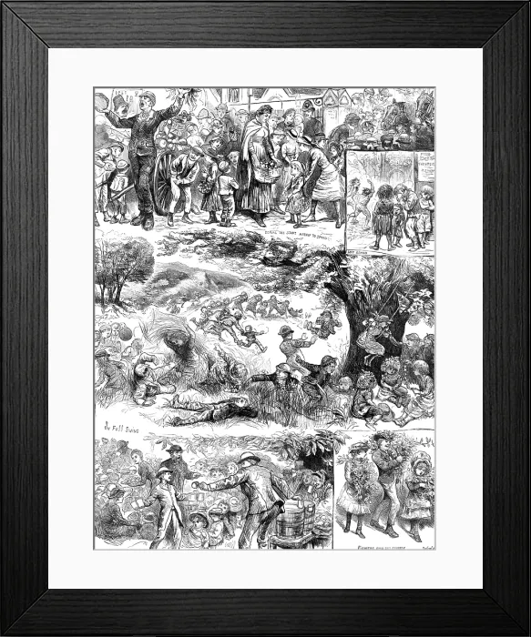 Framed Print : A Day in the Country, 1883. Creator: Joseph Swain Framed Print : A Day in the Country, 1883. Creator: Joseph Swain