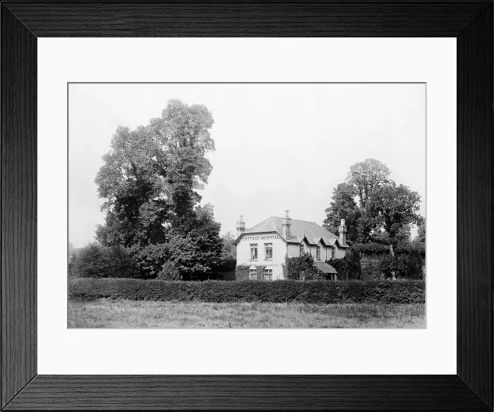 Framed Print : A cottage hospital, Totnes (?), Devon, c1890s. Creator: Unknown Framed Print : A cottage hospital, Totnes (?), Devon, c1890s. Creator: Unknown