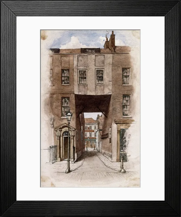 Framed Print : The entrance to Little Ormond Yard, off Great Ormond Street, 1882. Creator: John Phillipps Emslie Framed Print : The entrance to Little Ormond Yard, off Great Ormond Street, 1882. Creator: John Phillipps Emslie
