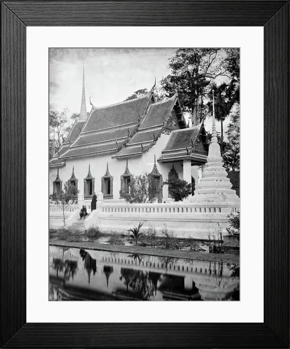 Framed Print : Ayutthaya, Siam (Thailand): the temple Wat Chumphon Nikayaram, 1865-1866. Creator: John Thomson Framed Print : Ayutthaya, Siam (Thailand): the temple Wat Chumphon Nikayaram, 1865-1866. Creator: John Thomson