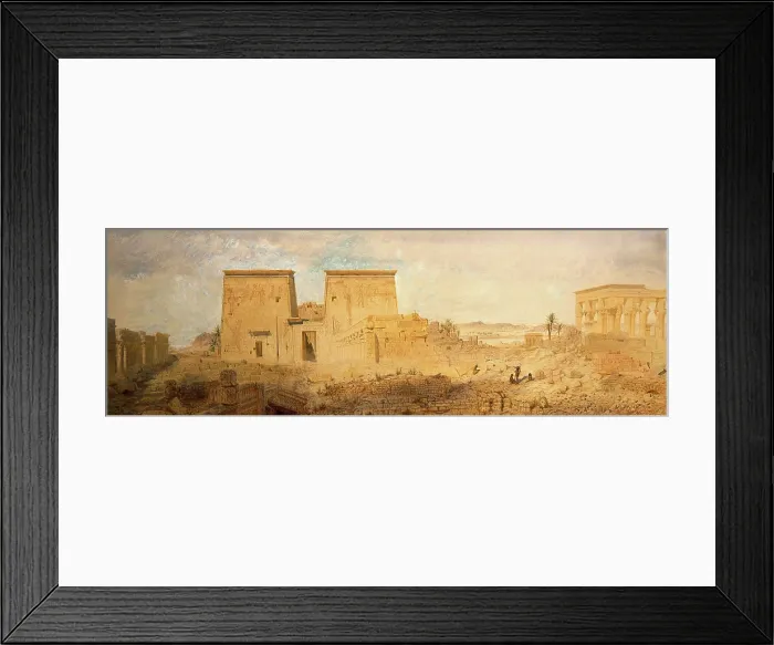 Framed Print : Temples at Philae on the Nile, 1874. Creator: Andrew MacCallum