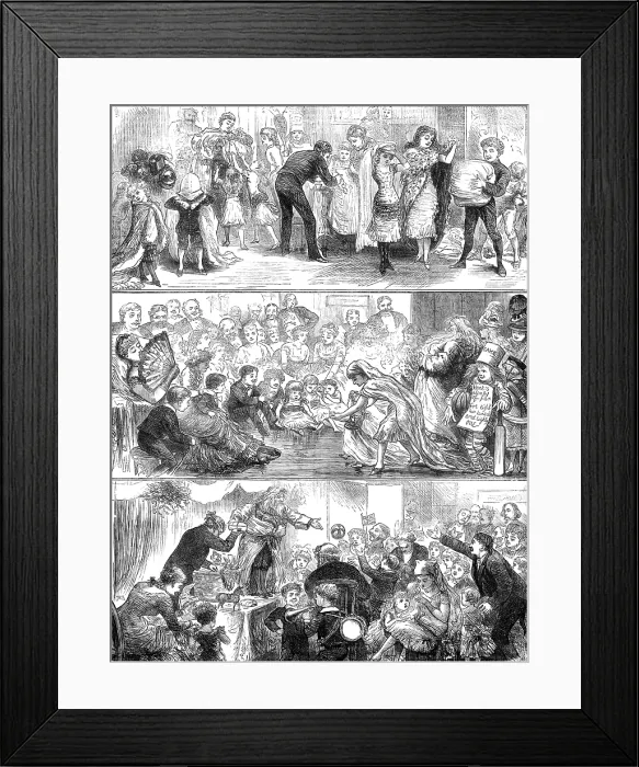 Framed Print : Domestic Theatricals - 1. The Dressing-Room; 2. The Stage; 3. The Last Act, 1881. Creator: Unknown Framed Print : Domestic Theatricals - 1. The Dressing-Room; 2. The Stage; 3. The Last Act, 1881. Creator: Unknown