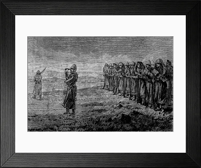 Framed Print : The Transvaal War: with the Natal Field Force - an outlying picket at dawn, 1881. Creator: Unknown Framed Print : The Transvaal War: with the Natal Field Force - an outlying picket at dawn, 1881. Creator: Unknown