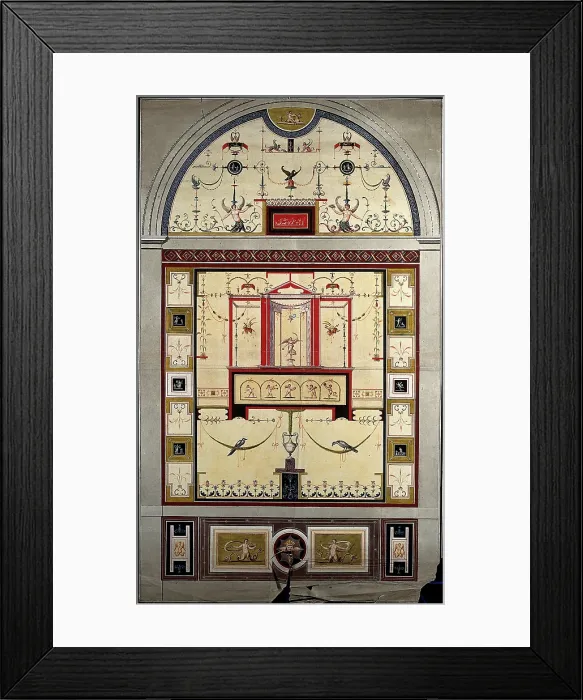 Framed Print : Grotteschi in the Vatican: mural decorative panels showing birds and figures, c1520s. Creator: Giovanni da Udine Framed Print : Grotteschi in the Vatican: mural decorative panels showing birds and figures, c1520s. Creator: Giovanni da Udine