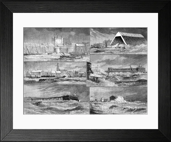 Framed Print : The Storm on the Thames, Tuesday, January 18, 1881. Creator: Unknown Framed Print : The Storm on the Thames, Tuesday, January 18, 1881. Creator: Unknown