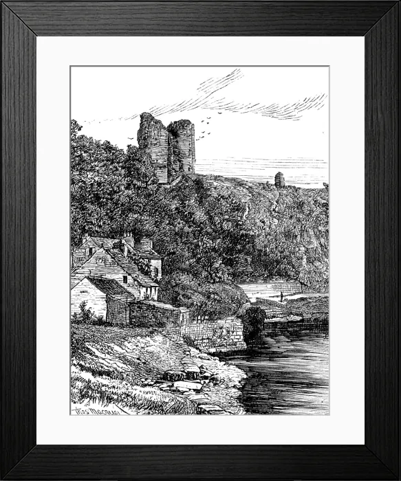 Framed Print : Sketches in Nidderdale, Yorkshire: Knaresborough Castle, 1883. Creator: Unknown Framed Print : Sketches in Nidderdale, Yorkshire: Knaresborough Castle, 1883. Creator: Unknown