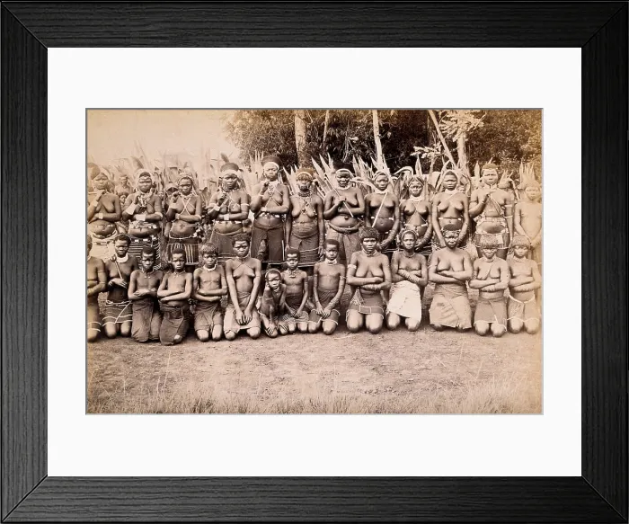 Framed Print : South Africa: a group of African women and children, 19th century. Creator: Unknown Framed Print : South Africa: a group of African women and children, 19th century. Creator: Unknown