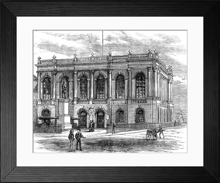 Framed Print : The Royal Visit to Swansea: Swansea Townhall, 1881. Creator: Unknown Framed Print : The Royal Visit to Swansea: Swansea Townhall, 1881. Creator: Unknown