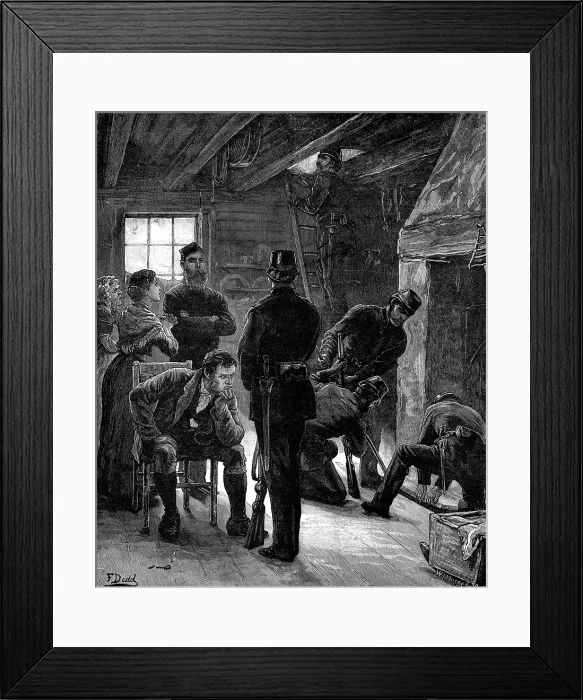Framed Print : The State of Ireland: searching for arms, 1881. Creator: W. I. Mosses Framed Print : The State of Ireland: searching for arms, 1881. Creator: W. I. Mosses