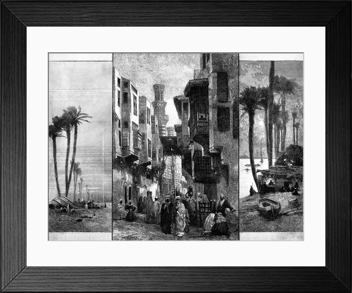 Framed Print : Sketches in Cairo, 1883. Creator: William Michael Roberts Quick Framed Print : Sketches in Cairo, 1883. Creator: William Michael Roberts Quick
