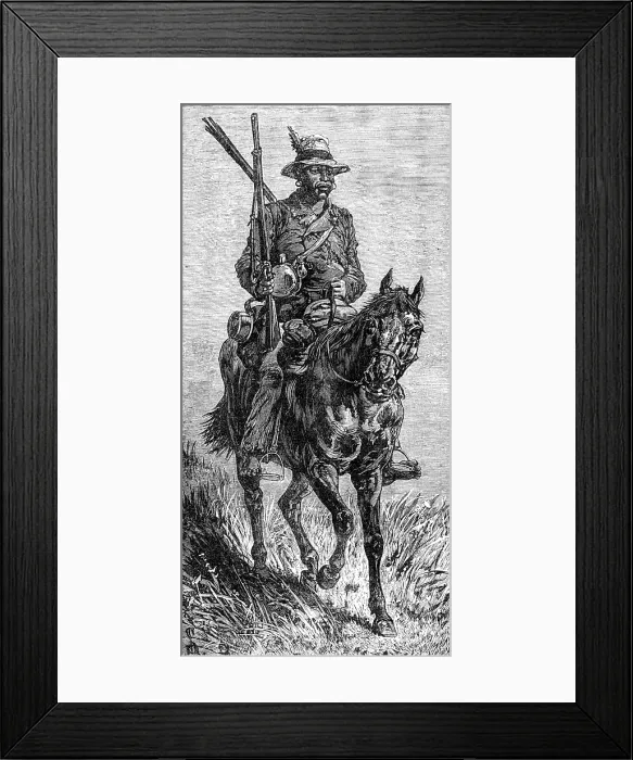 Framed Print : A Basuto scout, 1881. Creator: Unknown Framed Print : A Basuto scout, 1881. Creator: Unknown