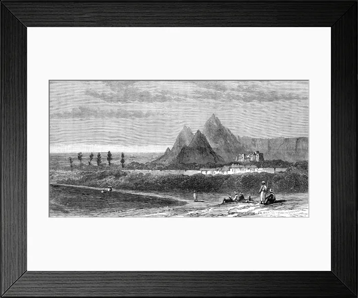 Framed Print : Scene of the battle near Candahar, on Sept. 22, between Ayoub Khan and the Ameer Abdurrahman, 1881. Creator: Unknown Framed Print : Scene of the battle near Candahar, on Sept. 22, between Ayoub Khan and the Ameer Abdurrahman, 1881. Creator: Unknown